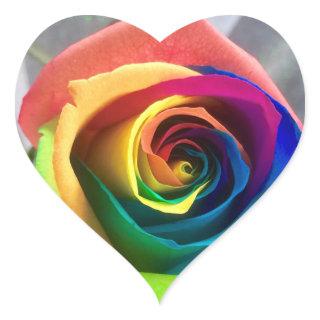 Rainbow rose stickers