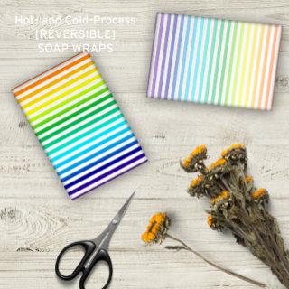 Rainbow Stripes Pattern Artisan Soap Wraps