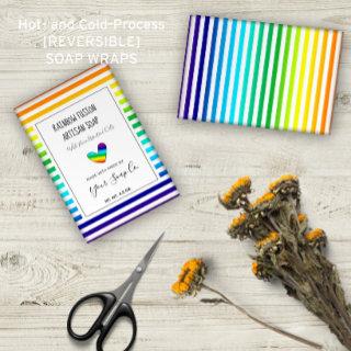 Rainbow Stripes Pattern LGBTQ Artisan Soap Wraps