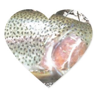Rainbow trout heart sticker