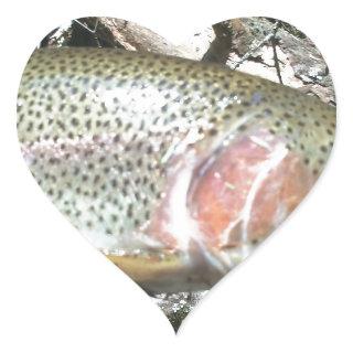 Rainbow trout heart sticker