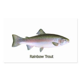 Rainbow Trout Logo Rectangular Sticker