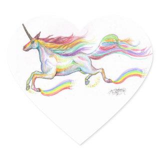 Rainbow Unicorn Horse Pony Cute Fly Heart Stickers