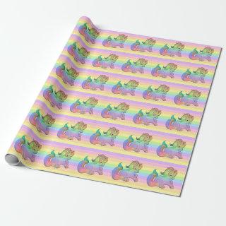 Rainbow Unicorn Pastel Striped
