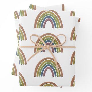 Rainbow With Faux Rustic Paper Texture