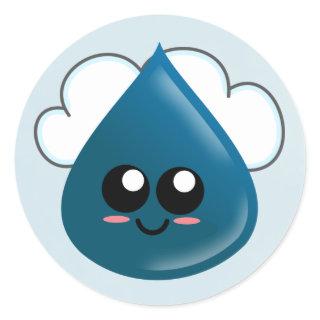 Raindrops, Tear Drops, Water drops, Classic Round Sticker