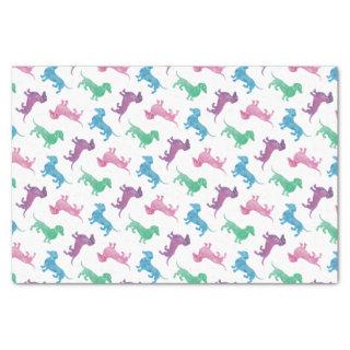 Raining Dachshunds Cute Pastel Colored Doxies Tissue Paper