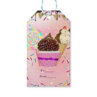 Raining Sprinkles Candy Land Sweets Party Gift Tags