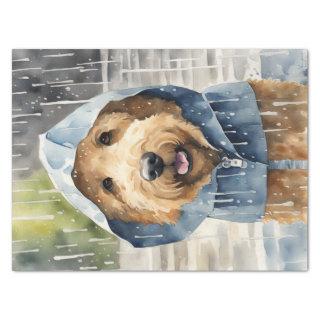 Rainy Golden Doodle Adventures: A Decoupage Tissue Paper
