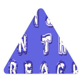 Raised on the beach: Serene Beach Life Memories Triangle Sticker