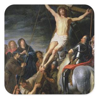 Raising the Cross, 1631-37 Square Sticker