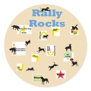 Rally Rocks Classic Round Sticker