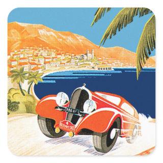 Rallye Automobile Monte Carlo Square Sticker