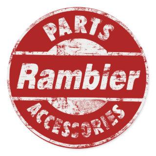RAMBLER PARTS DISTRESSED CLASSIC ROUND STICKER
