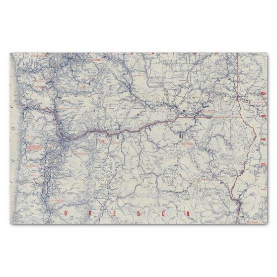 Rand McNally Official 1925 Auto Trails Map Tissue Paper