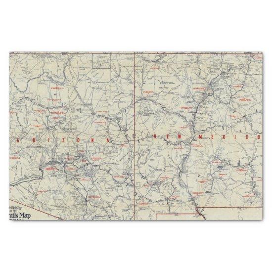 Rand McNally Official 1925 Auto Trails Tissue Paper