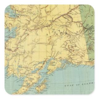 Rand McNally's Map Of Alaska Square Sticker