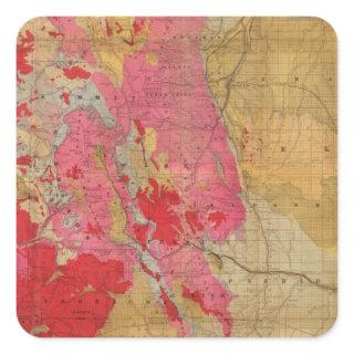 Rand McNally's new geological map Square Sticker