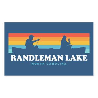 Randleman Lake North Carolina Canoe Rectangular Sticker
