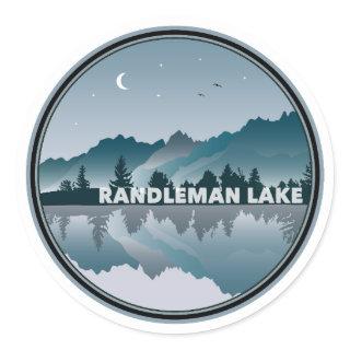 Randleman Lake North Carolina Reflection Classic Round Sticker