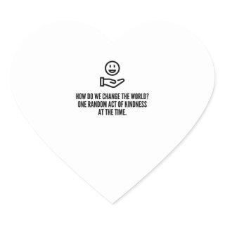 Random act of kindness heart sticker