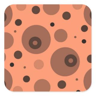 Random Circles and Dots Square Sticker