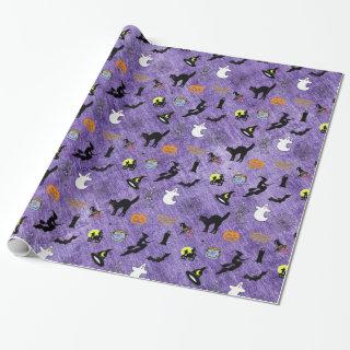 Random Halloween Iconic Pattern Purple