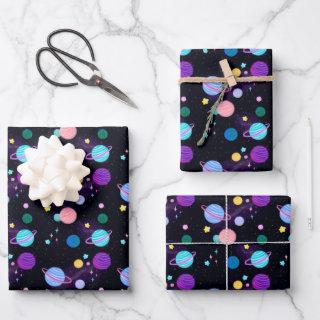 Random Painted Planets Stars Suns Astrology  Sheets