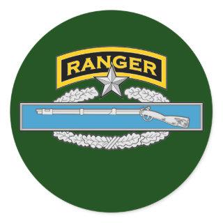Ranger tab & 2d Award CIB Classic Round Sticker