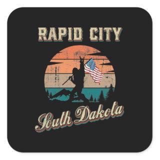Rapid City South Dakota Square Sticker
