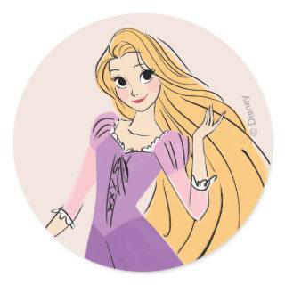 Rapunzel in Motion Classic Round Sticker