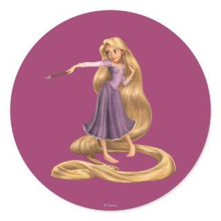 Rapunzel with Paintbrush 2 Classic Round Sticker