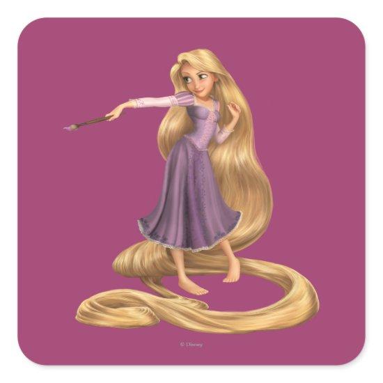 Rapunzel with Paintbrush 2 Square Sticker