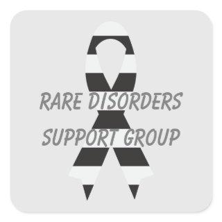 Rare Disorders Zebra Awareness Ribbon by Janz Square Sticker