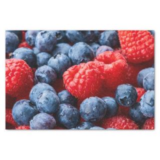 Raspberries and Blueberries Tissue Paper