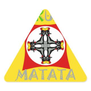 Rasta Color Red Golden Green Triangle Sticker
