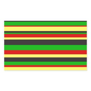 Rasta Stripes Rectangular Sticker