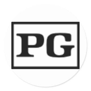 Rated PG, Rating System Classic Round Sticker
