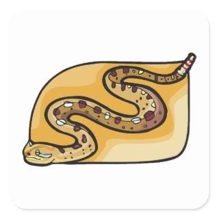 Rattlesnake Reptile Square Sticker