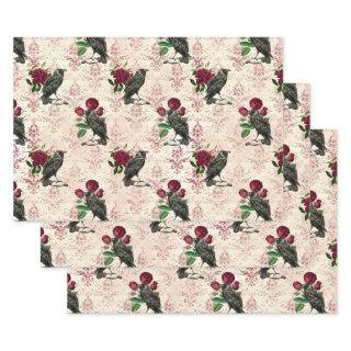 Raven and Roses Damask  Sheets