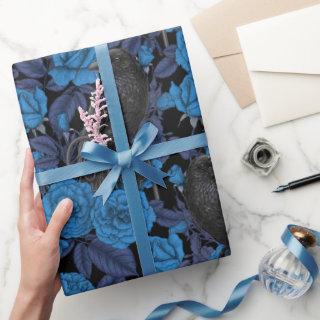 Ravens and  blue roses