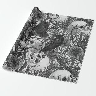Raven's secret. Dark and moody gothic illustration