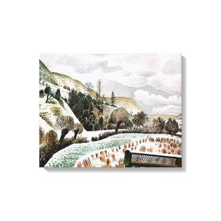 Ravilious - New Year Snow Canvas Print