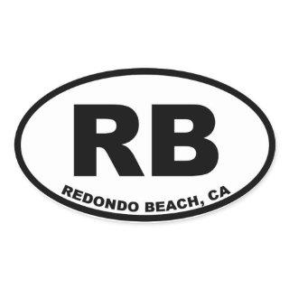 RB Redondo Beach oval Oval Sticker