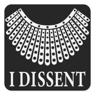 RBG Dissent Collar Square Sticker