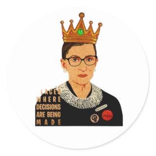RBG I Dissent Ruth Bader Ginsburg Classic Round Sticker