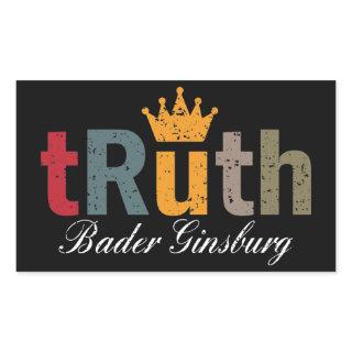 RBG - Ruth Bader Ginsburg Truth Crown Rectangular Sticker