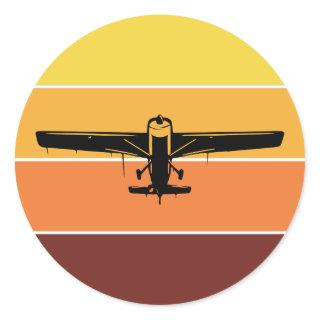 RC Model Making Planes Airplane Aircraft Pilot   Classic Round Sticker