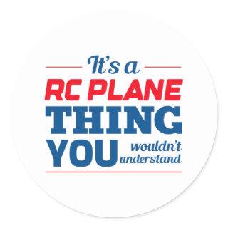 RC Model Making Planes Airplane Aircraft Pilot   Classic Round Sticker