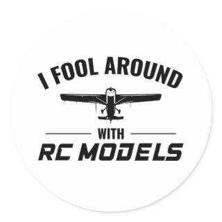 RC Model Making Planes Airplane Aircraft Pilot   Classic Round Sticker